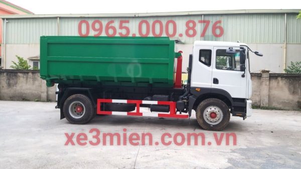 xe chở rác thùng rời. dongfeng